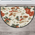 thumbnail image 1 of CURLYOOT Christmas Dog Half Round Door Mat, Indoor Outdoor Entrance Rug, Animal Pet Semi Circular Area Rug, Non Slip Washable Absorbent Doormat, Laundry Room Rug 24'' x 36'', 1 of 7