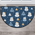 thumbnail image 1 of CURLYOOT Christmas Half Round Door Mat, Indoor Outdoor Entrance Rug, Snowman Semi Circular Area Rug, Non Slip Washable Absorbent Doormat, Laundry Room Rug 24'' x 36'', 1 of 7