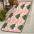 thumbnail image 1 of CURLYOOT Christmas Tree Runner Rug 2'x6' Washable Kitchen Runner Rug Indoor Non Slip Laundry Rugs Pinks Checked Floor Carpet for Hallway Kitchen Entryway Bedroom Living Room, 1 of 9