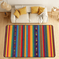 thumbnail image 1 of CURLYOOT Cinco De Mayo Area Rugs for Living Room Bedroom, 4' 10" x 6' 8" Washable Rug, Mexican Colorful Stripes Floor Carpet with Non Slip Backing for Dining Room Indoor, 1 of 7