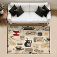 thumbnail image 1 of CURLYOOT Coffee Rug for Living Room Bedroom, 4x6 Ft Washable Area Rug, Non Slip Rugs for Entryway, Large Carpet for Indoor Dining Room, 1 of 7