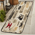 thumbnail image 1 of CURLYOOT Coffee Runner Rug 2'x6' Washable Kitchen Runner Rug Indoor Non Slip Laundry Rugs Floor Carpet for Hallway Kitchen Entryway Bedroom Living Room, 1 of 9