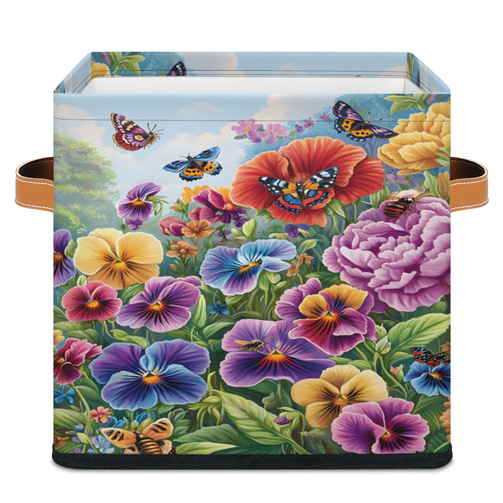 CURLYOOT Colorful Flower Summer Spring Floral 11 x 11 Inch Cube Storage ...