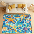 thumbnail image 1 of CURLYOOT Colorful Starfish Area Rugs 5'x7' Washable Rug Large Living Room Rug Non Slip Abstract Ocean Indoor Floor Carpet for Dining Room Bedroom Home, 1 of 7
