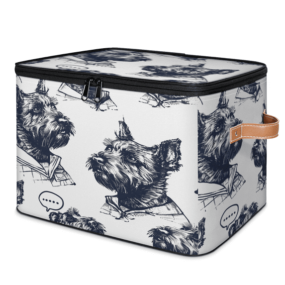 Scotland Storage Box CURLYOOT Cool Dogs Scottish Terrier Fabric Storage Bins with Lids ...