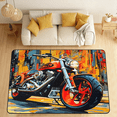 thumbnail image 1 of CURLYOOT Cool Motorcycles Area Rugs for Living Room Bedroom, 4' 10" x 6' 8" Washable Rug, Floor Carpet with Non Slip Backing for Dining Room Indoor, 1 of 7