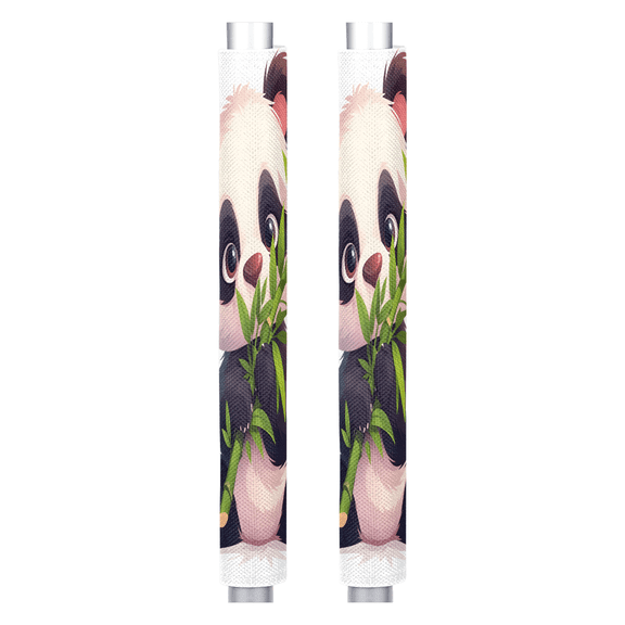 CURLYOOT Curious Panda Refrigerator Door Handle Covers Set of 2 Washable Fridge Handle Covers Cloth Protector