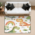 thumbnail image 1 of CURLYOOT Cute Dinosaur Rianbow Tree Rug for Living Room Bedroom, 4x6 Ft Washable Area Rug, Non Slip Rugs for Entryway, Large Carpet for Indoor Dining Room, 1 of 8