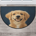 thumbnail image 1 of CURLYOOT Cute Golden Retriever Dog Half Round Door Mat 24'' x 36'', Indoor Outdoor Entrance Rug, Semi Circular Area Rug, Non Slip Washable Absorbent Doormat, Laundry Room Rug, 1 of 7