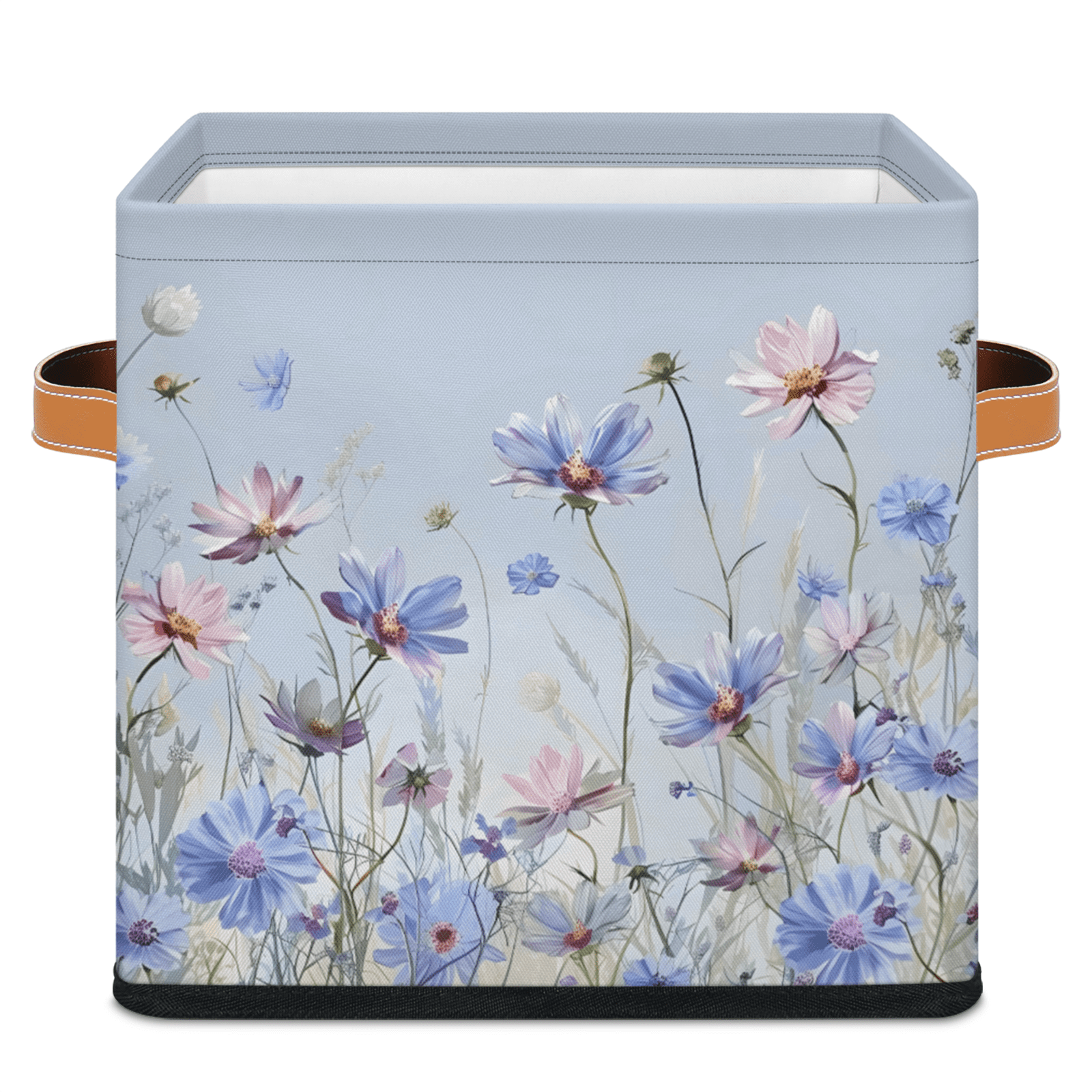 CURLYOOT Daisy Floral Cube Storage Bin 11 Inch Fabric Storage Cube for ...