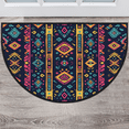 thumbnail image 1 of CURLYOOT Ethnic Geometric Half Round Door Mat, Indoor Outdoor Entrance Rug, Colorful Semi Circular Area Rug, Non Slip Washable Absorbent Doormat, Laundry Room Rug 24'' x 36'', 1 of 7