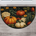 thumbnail image 1 of CURLYOOT Fall Pumpkin Half Round Door Mat, Indoor Outdoor Entrance Rug, Autumn Plants Semi Circular Area Rug, Non Slip Washable Absorbent Doormat, Laundry Room Rug 24'' x 36'', 1 of 4