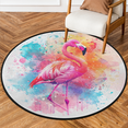 thumbnail image 1 of CURLYOOT Flamingo 5.2ft Round Rug for Living Room, Large Washable Area Rug, Non Slip Floor Mat Indoor Rugs for Bedroom, Dining Room, Offices, Entryway, 1 of 7