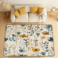thumbnail image 1 of CURLYOOT Flower Area Rugs 5'x7' Washable Rug Large Living Room Rug Non Slip Poppy Floral Indoor Floor Carpet for Dining Room Bedroom Home, 1 of 8