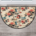 thumbnail image 1 of CURLYOOT Flower Birds Half Round Door Mat 24'' x 36'', Indoor Outdoor Entrance Rug, Semi Circular Area Rug, Non Slip Washable Absorbent Doormat, Winter Birds Laundry Room Rug, 1 of 7
