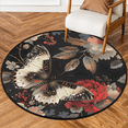 thumbnail image 1 of CURLYOOT Flower Butterfly 5.2ft Round Rug for Living Room, Large Washable Area Rug, Non Slip Floor Mat Indoor Rugs for Bedroom, Dining Room, Offices, Entryway, 1 of 7