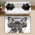 thumbnail image 1 of CURLYOOT Funny Dog French Bulldog Area Rug 3x5 Ft Rugs for Entryway Entrance Kitchen, Washable Non Slip Indoor Floor Carpet for Bedroom Living Room, 1 of 8