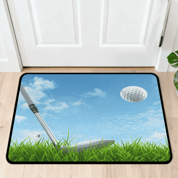 CURLYOOT Door Mat 24" x 36" Absorbent Front Doormat Golf Entrance Mat Non-Slip Washable Welcome Mats Floor Mats for Entryway Indoor Outdoor