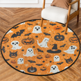 thumbnail image 1 of CURLYOOT Halloween 5.2ft Round Rug for Living Room, Large Washable Area Rug, Non Slip Floor Mat Pumpkin Ghost Bats Indoor Rugs for Bedroom, Dining Room, Offices, Entryway, 1 of 7