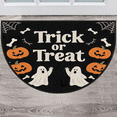 thumbnail image 1 of CURLYOOT Halloween Ghost Pumpkin Half Round Door Mat, Indoor Outdoor Entrance Rug, Trick or Treat Semi Circular Area Rug, Non Slip Washable Absorbent Doormat, Laundry Room Rug 24'' x 36'', 1 of 7