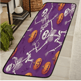 thumbnail image 1 of CURLYOOT Halloween Skull Runner Rug 2'x6' Washable Kitchen Runner Rug Indoor Non Slip Laundry Rugs Pumpkin Floor Carpet for Hallway Kitchen Entryway Bedroom Living Room, 1 of 9