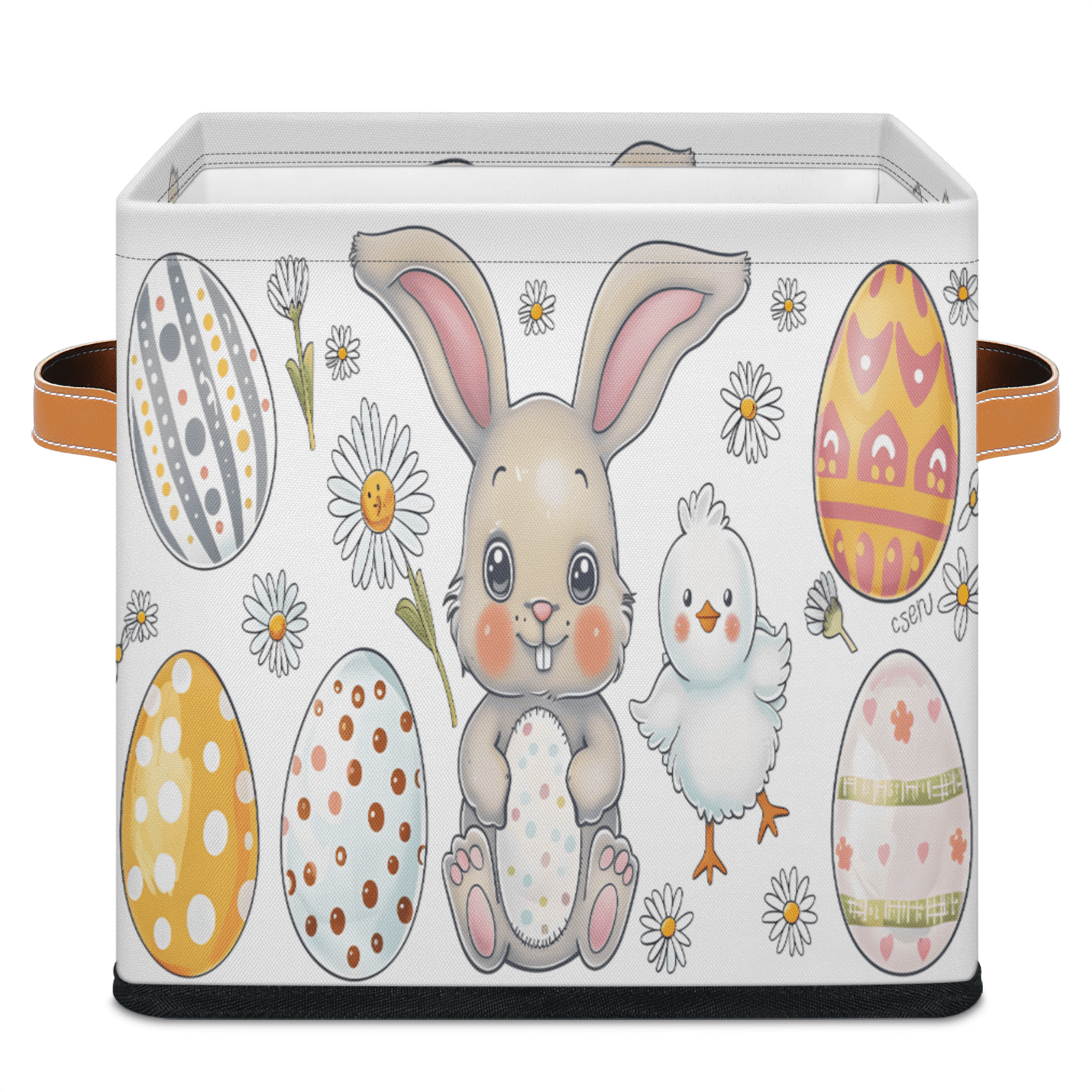 CURLYOOT Happy Easter Rabbit Cube Storage Bin, 11 Inch Storage Cube ...