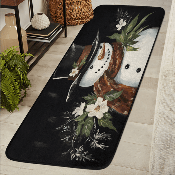 CURLYOOT Holiday Xmas Runner Rug 2'x6' Washable Kitchen Runner Rug Indoor Non Slip Laundry Rugs Floor Carpet for Hallway Kitchen Entryway Bedroom Living Room