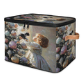 thumbnail image 1 of CURLYOOT Holidays Christmas Tree Cat Storage Bins with Lid, Decorative Fabric Closet Boxes with Lids, Foldable Storage Baskets Shelves Container Organizers for Bedroom, Home, 1 of 8