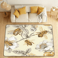thumbnail image 1 of CURLYOOT Honey Bee Area Rugs 5'x7' Washable Rug Large Living Room Rug Non Slip Bee Floral Indoor Floor Carpet for Dining Room Bedroom Home, 1 of 7