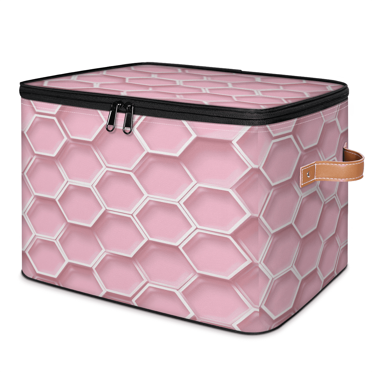 CURLYOOT Honeycomb Shape Storage Bins with Lid, Decorative Fabric ...