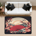 thumbnail image 1 of CURLYOOT Japanese Flower Rug for Living Room Bedroom, 4x6 Ft Washable Area Rug, Non Slip Rugs for Entryway, Large Carpet for Indoor Dining Room, 1 of 7