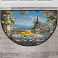 thumbnail image 1 of CURLYOOT Lemon Yellow Fruits Half Round Door Mat 40'' x 63'', Indoor Outdoor Entrance Rug, Semi Circular Area Rug, Non Slip Washable Absorbent Doormat, Laundry Room Rug, 1 of 7