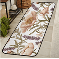 thumbnail image 1 of CURLYOOT Light Purple Floral Flower Runner Rug 2'x6' Washable Kitchen Runner Rug Indoor Non Slip Laundry Rugs Floor Carpet for Hallway Kitchen Entryway Bedroom Living Room, 1 of 9