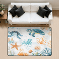 thumbnail image 1 of CURLYOOT Lovely Sea Animal and Plant Rug for Living Room Bedroom, 4x6 Ft Washable Area Rug, Non Slip Rugs for Entryway, Large Carpet for Indoor Dining Room, 1 of 8