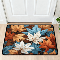 CURLYOOT Maple Leaves Indoor Doormat, Non-Slip Absorbent Door Mat 24" x 16", Thanksgiving Autumn Entrance Floor Mat Washable Entry Doormats for Entryway Front Back Door