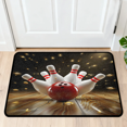 thumbnail image 1 of CURLYOOT Modern Bowling Ball Front Door Mat, Washable Non-Slip Door Mat, Indoor Outdoor Floor Mats Absorbent Welcome Doormat for Entrance 20" x 30", 1 of 8