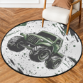 thumbnail image 1 of CURLYOOT Monster Truck 5.2ft Round Rug for Living Room, Large Washable Area Rug, Non Slip Floor Mat Cartoon Car Indoor Rugs for Bedroom, Dining Room, Offices, Entryway, 1 of 7