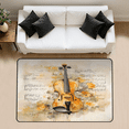thumbnail image 1 of CURLYOOT Musical Violin Rug for Living Room Bedroom, 4x6 Ft Washable Area Rug, Non Slip Rugs for Entryway, Large Carpet for Indoor Dining Room, 1 of 7