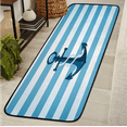 thumbnail image 1 of CURLYOOT Nautical Anchor Runner Rug 2'x6' Washable Kitchen Runner Rug Indoor Non Slip Laundry Rugs Blue Stripes Floor Carpet for Hallway Kitchen Entryway Bedroom Living Room, 1 of 9