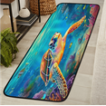 thumbnail image 1 of CURLYOOT Nautical Coastal Runner Rug 2'x6' Washable Kitchen Runner Rug Indoor Non Slip Laundry Rugs Sea Turtle Floor Carpet for Hallway Kitchen Entryway Bedroom Living Room, 1 of 9