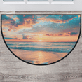 thumbnail image 1 of CURLYOOT Ocean Beach Sunrise Sunset Half Round Door Mat, Indoor Outdoor Entrance Rug, Semi Circular Area Rug, Non Slip Washable Absorbent Doormat, Laundry Room Rug 24'' x 36'', 1 of 7
