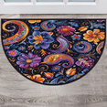 thumbnail image 1 of CURLYOOT Paisley Half Round Door Mat, Indoor Outdoor Entrance Rug, Bohemian Floral Semi Circular Area Rug, Non Slip Washable Absorbent Doormat, Laundry Room Rug 24'' x 36'', 1 of 7