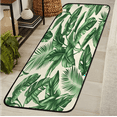 thumbnail image 1 of CURLYOOT Palm Leaves Green Leaf Runner Rug 2'x6' Washable Kitchen Runner Rug Indoor Non Slip Laundry Rugs Floor Carpet for Hallway Kitchen Entryway Bedroom Living Room, 1 of 9