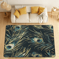 thumbnail image 1 of CURLYOOT Peacock Area Rugs 5'x7' Washable Rug Large Living Room Rug Non Slip Peacock Feather Indoor Floor Carpet for Dining Room Bedroom Home, 1 of 7