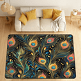 thumbnail image 1 of CURLYOOT Peacock Feather Area Rugs 5'x7' Washable Rug Large Living Room Rug Non Slip Abstract Indoor Floor Carpet for Dining Room Bedroom Home, 1 of 7