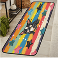 thumbnail image 1 of CURLYOOT Pug Dog Rainbow Stripes Runner Rug 2'x6' Washable Kitchen Runner Rug Indoor Non Slip Laundry Rugs Floor Carpet for Hallway Kitchen Entryway Bedroom Living Room, 1 of 9