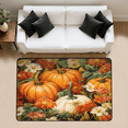 thumbnail image 1 of CURLYOOT Pumpkin Flower Rug for Living Room Bedroom, 4x6 Ft Washable Area Rug, Non Slip Rugs for Entryway, Thanksgiving Large Carpet for Indoor Dining Room, 1 of 7