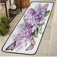thumbnail image 1 of CURLYOOT Purple Hydrangea Butterfly Runner Rug 2'x6' Washable Kitchen Runner Rug Indoor Non Slip Laundry Rugs Floor Carpet for Hallway Kitchen Entryway Bedroom Living Room, 1 of 9