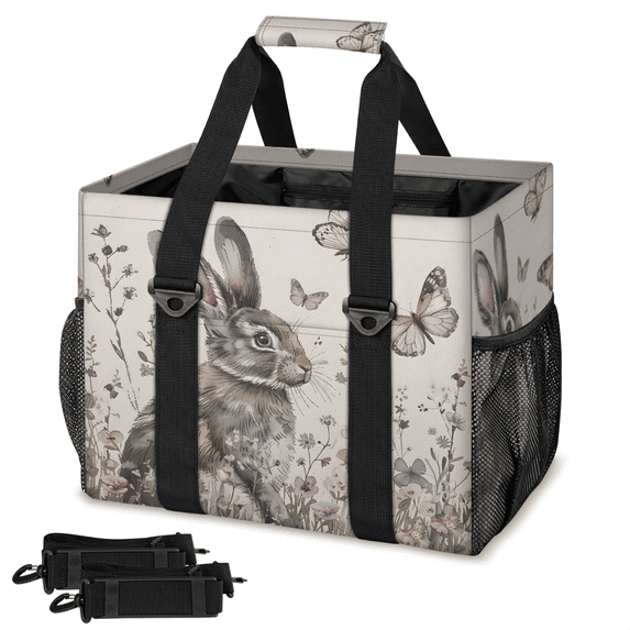CURLYOOT Rabbit Reusable Grocery Bag, Large Shopping Tote with Handle ...