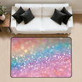 thumbnail image 1 of CURLYOOT Rainbow Glitter Rug for Living Room Bedroom, 4x6 Ft Washable Area Rug, Non Slip Rugs for Entryway, Colorful Large Carpet for Indoor Dining Room, 1 of 8